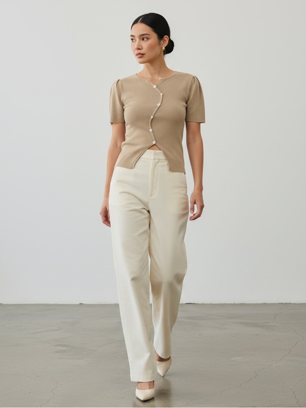 1499 • Sand Swerve Soft Knit Top - Picture 4 of 8